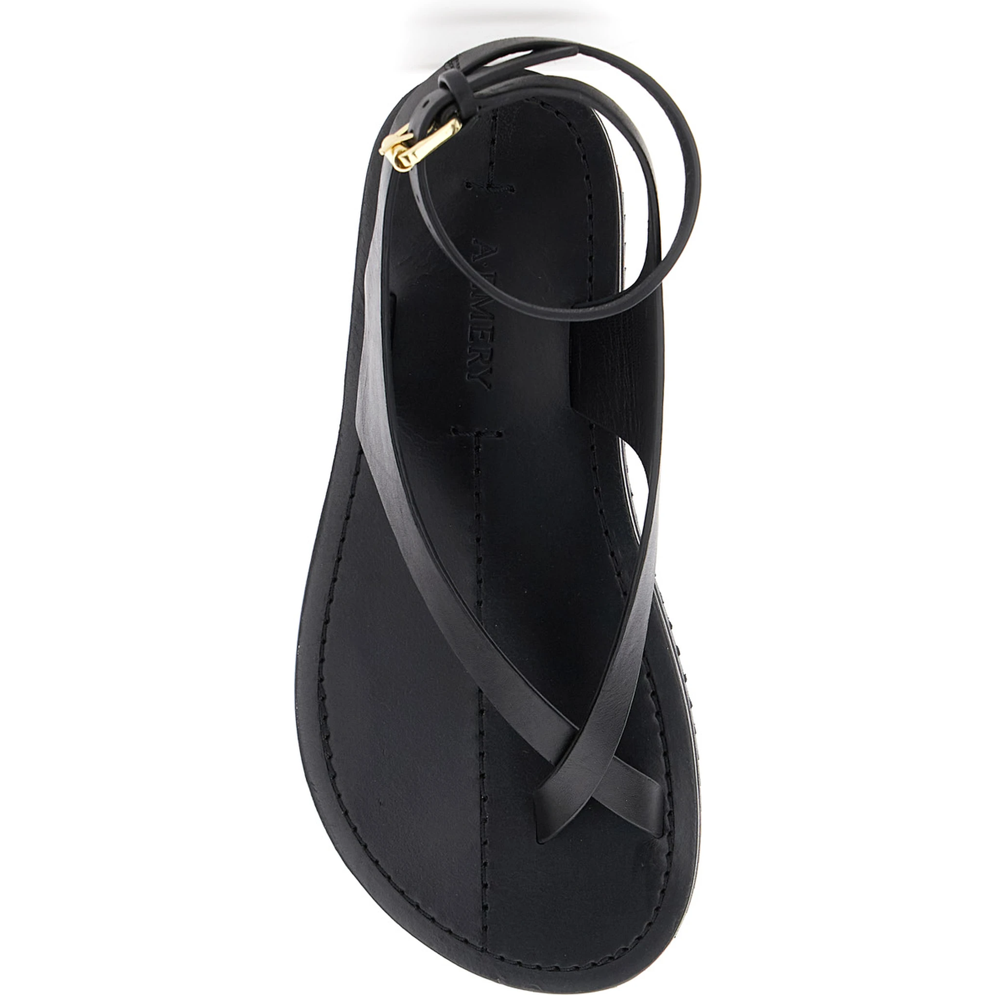 Millar Black Sandals with Criss-Crossed Straps and Buckle Closure in Leather Woman