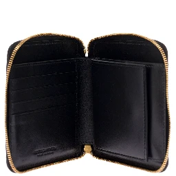 Bottega Veneta Woman Black Intreccio Leather Wallet