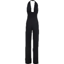 CROSS HALTER STRAIGHT LEG JUMPSUIT