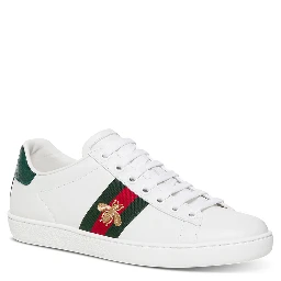 New Ace Leather Sneakers  with Bee Embroidery