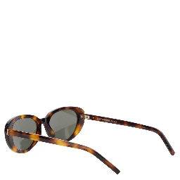 Brown Tortoiseshell Cat-Eye Sunglasses with Cassandre on the Temples in Acetate Woman
