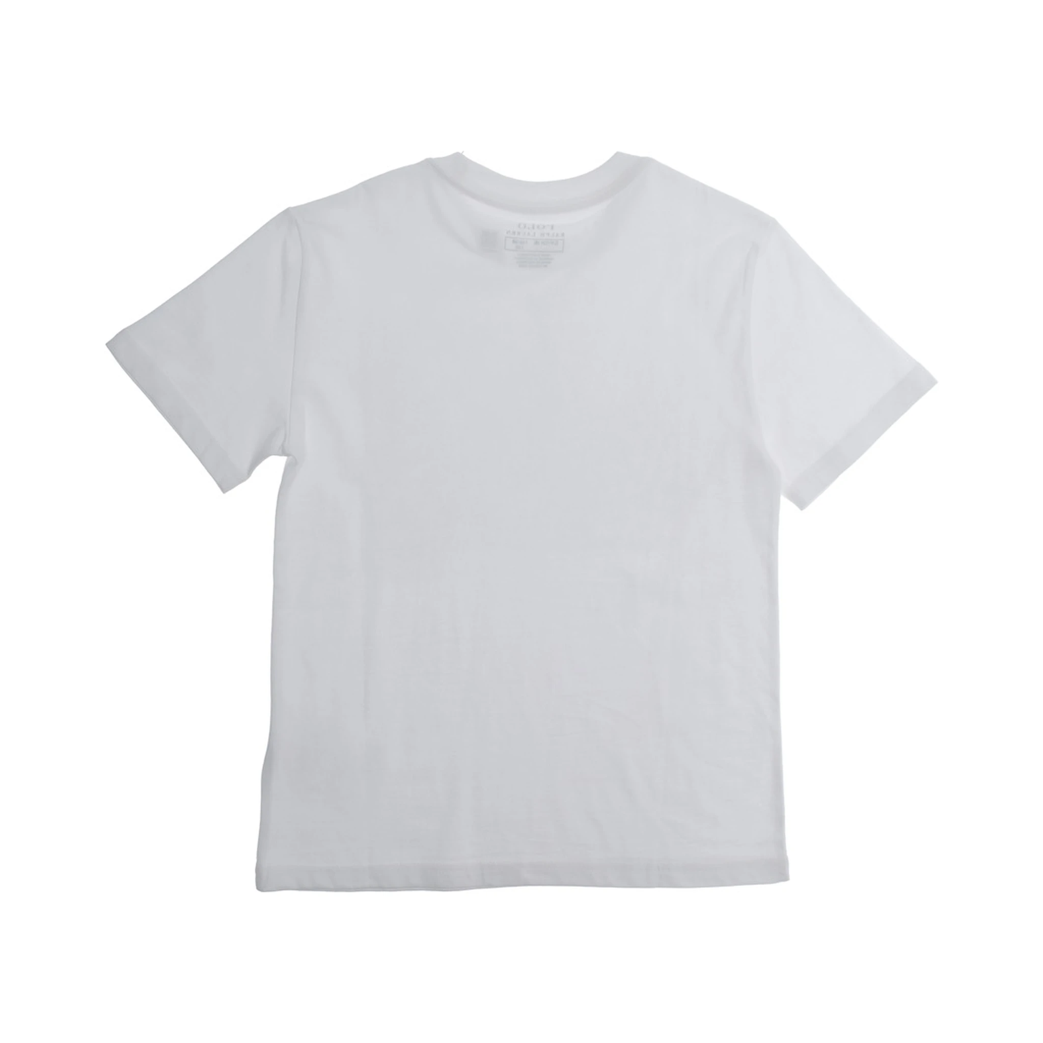 White Crewneck T-Shirt with Print on the Front in Cotton Boy