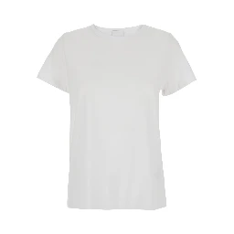 White Crewneck T-Shirt in Cotton Woman
