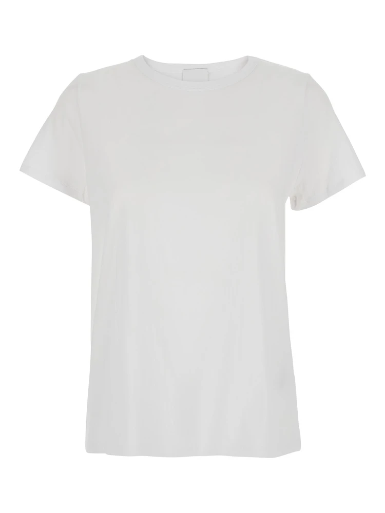White Crewneck T-Shirt in Cotton Woman