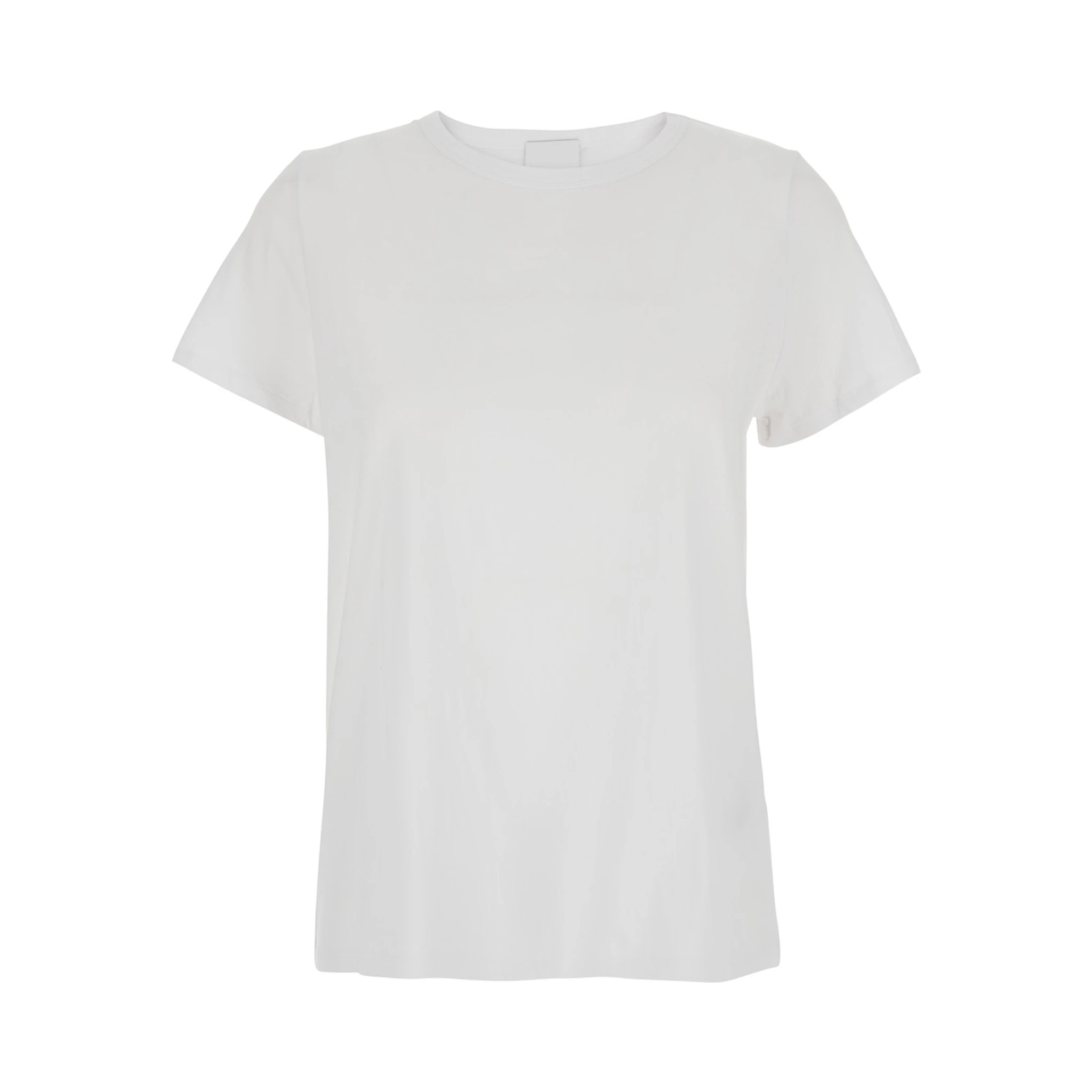 White Crewneck T-Shirt in Cotton Woman