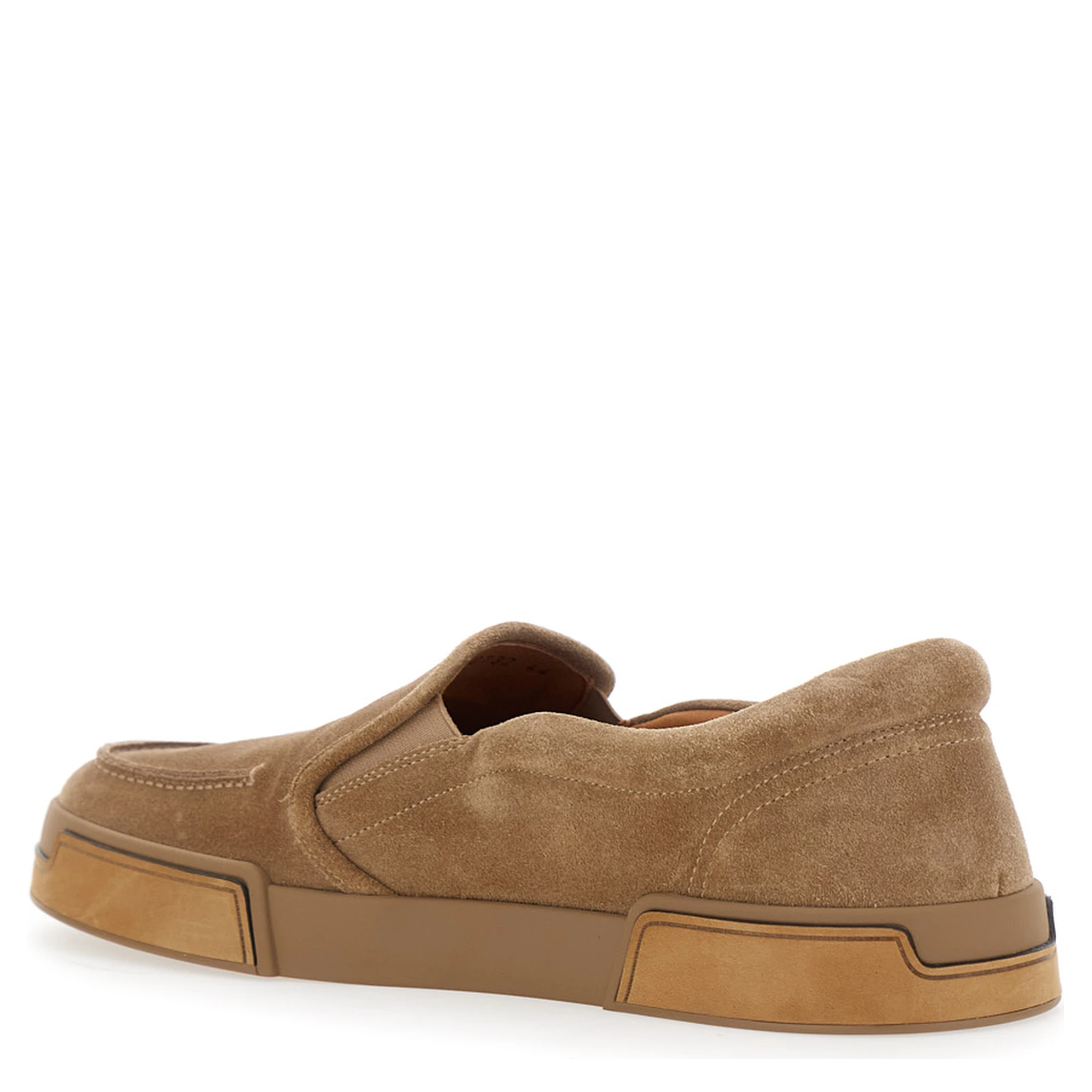 Portofino Brown Sneakers with Logo Lettering on the Sole in Suede Woman