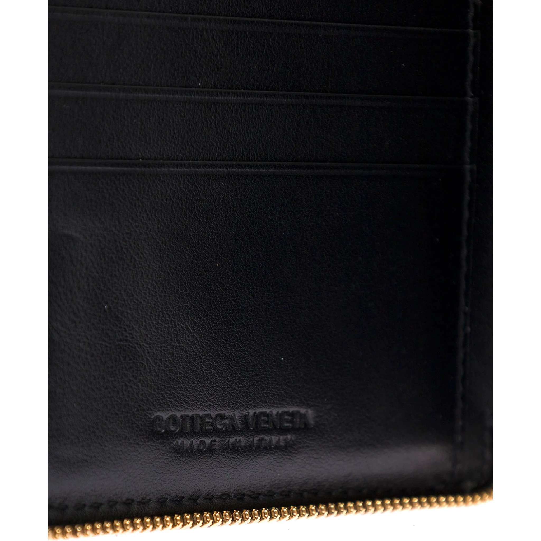 Bottega Veneta Woman Black Intreccio Leather Wallet