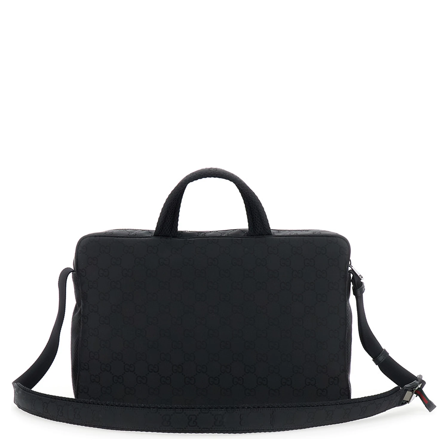 Black Suitcase with Tone-on-Tone GG All-Over Motif in Tech Fabric Man