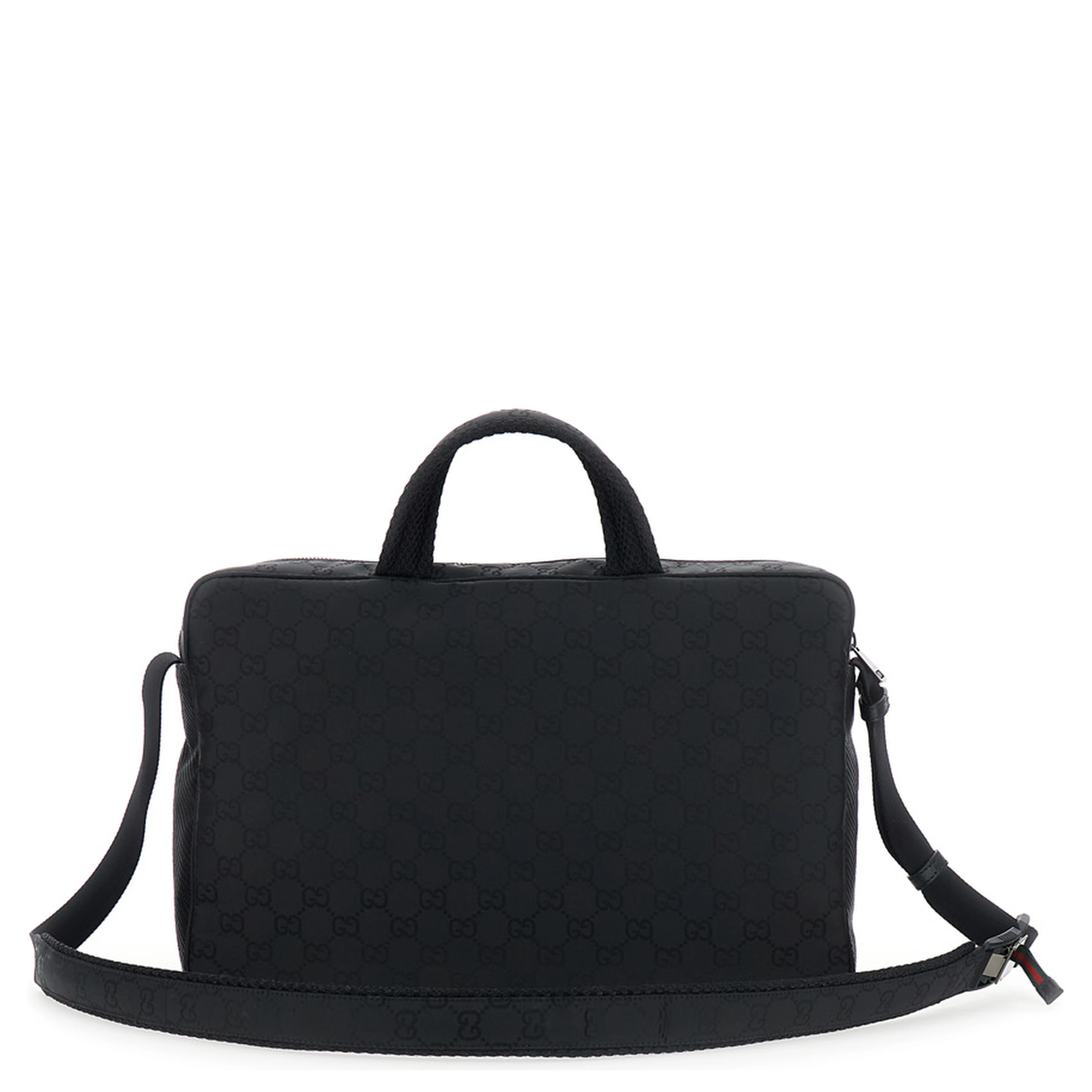 Black Suitcase with Tone-on-Tone GG All-Over Motif in Tech Fabric Man