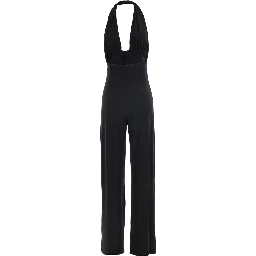 CROSS HALTER STRAIGHT LEG JUMPSUIT