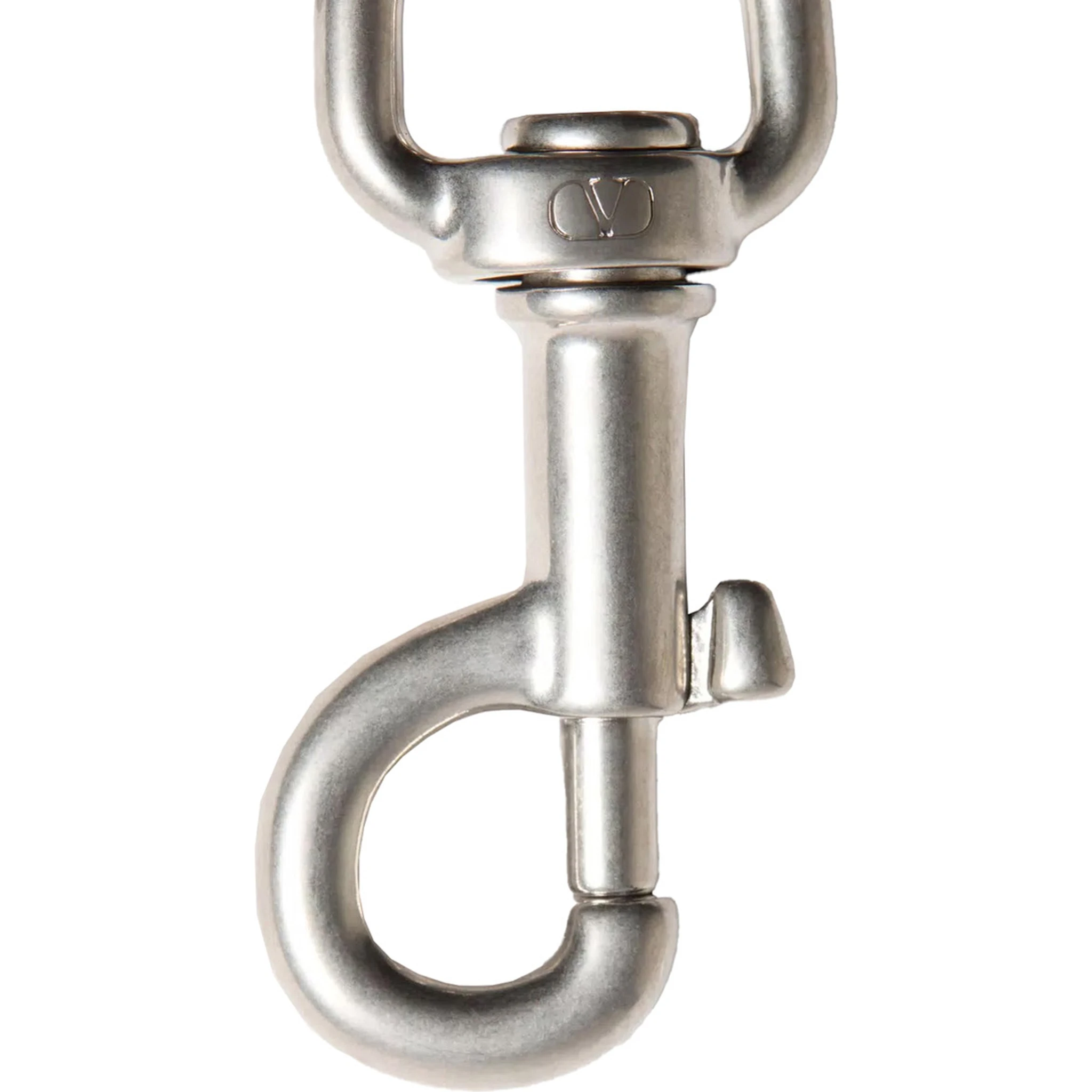 Metallic Keyring with VLogo Charm in Brass Man