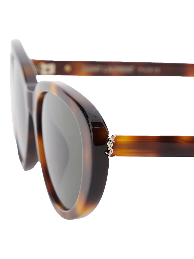 Brown Tortoiseshell Cat-Eye Sunglasses with Cassandre on the Temples in Acetate Woman alternative