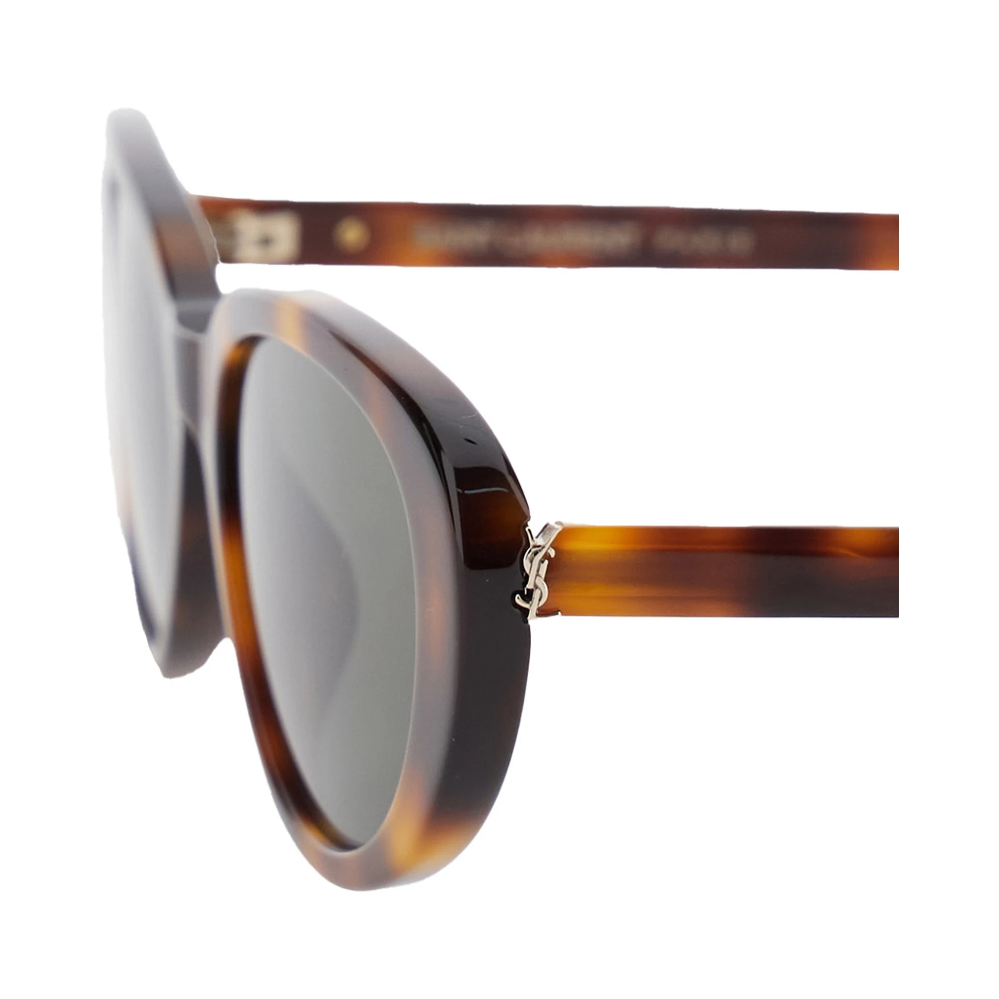 Brown Tortoiseshell Cat-Eye Sunglasses with Cassandre on the Temples in Acetate Woman