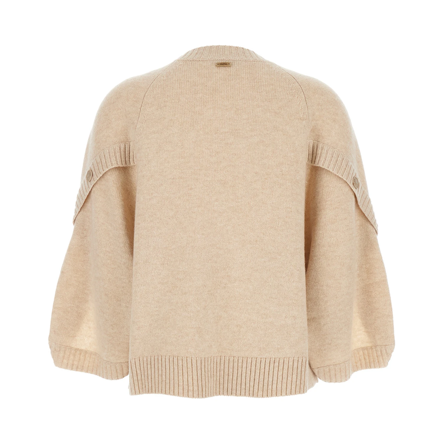 Ampex Beige Crewneck Sweater in Wool and Cashmere Woman