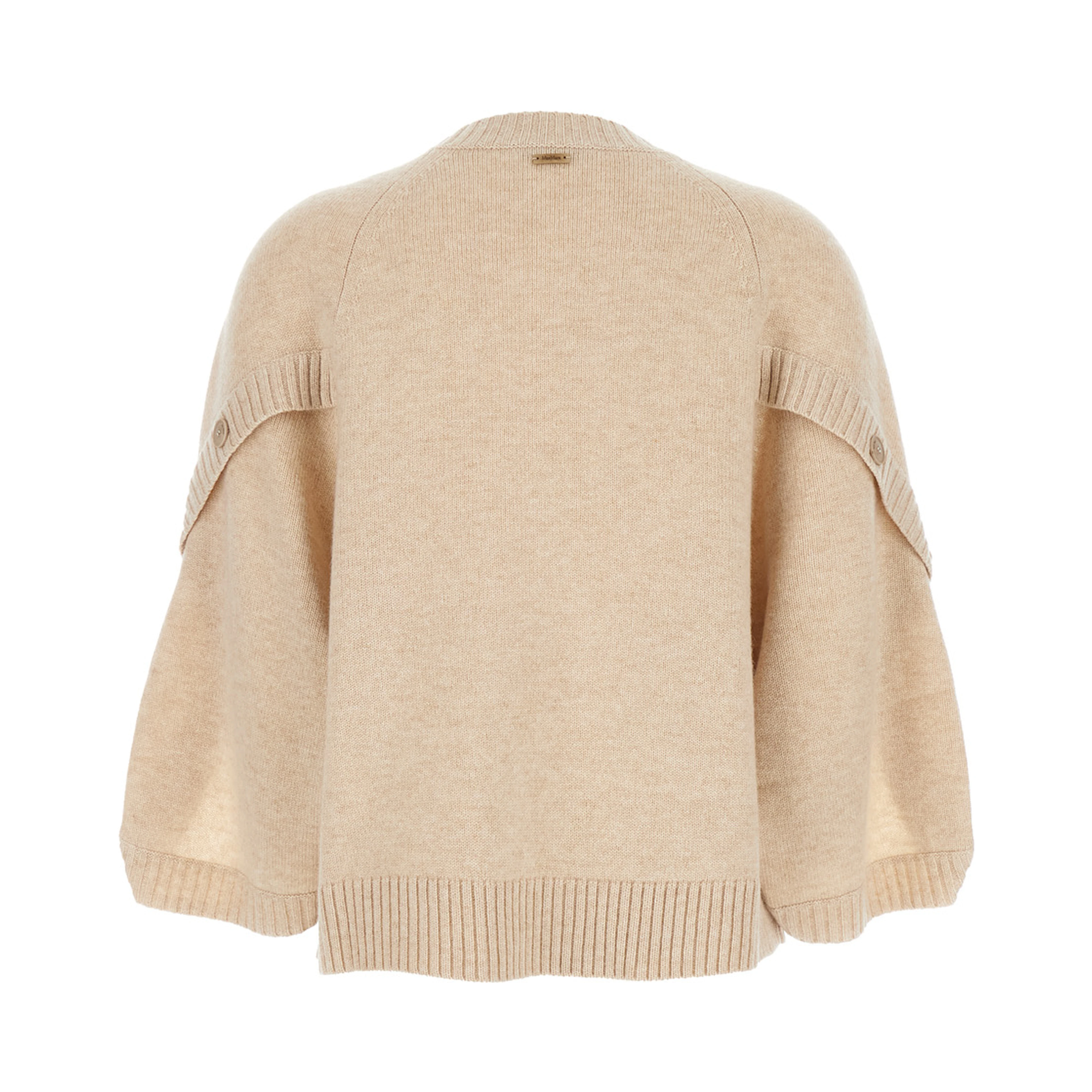 Ampex Beige Crewneck Sweater in Wool and Cashmere Woman