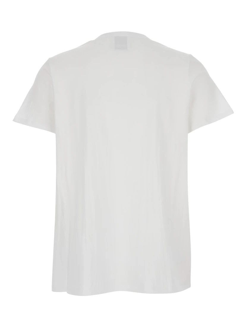 White Crewneck T-Shirt in Cotton Woman