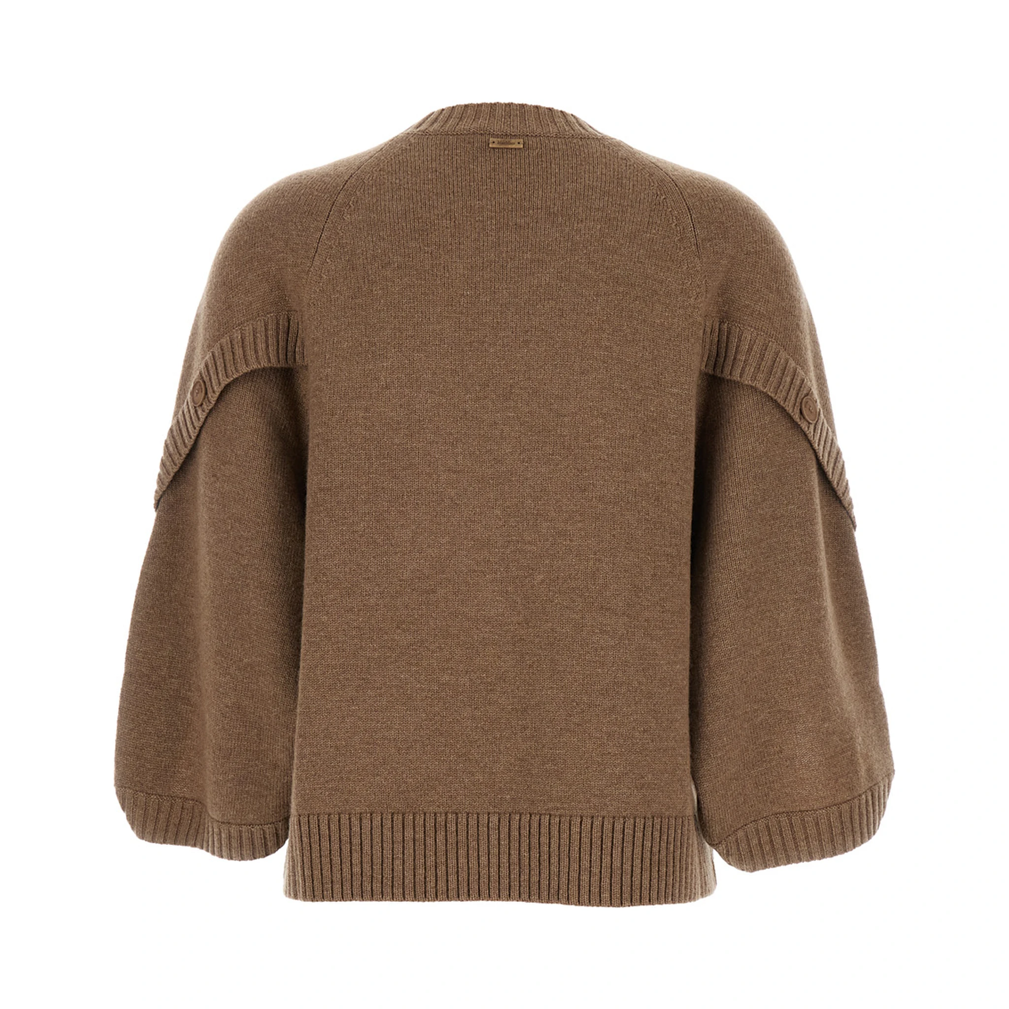Ampex Brown Crewneck Sweater in Wool and Cashmere Woman