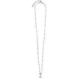 Metallic Chain-Link Necklace with Cassandre Pendant in Metal Man