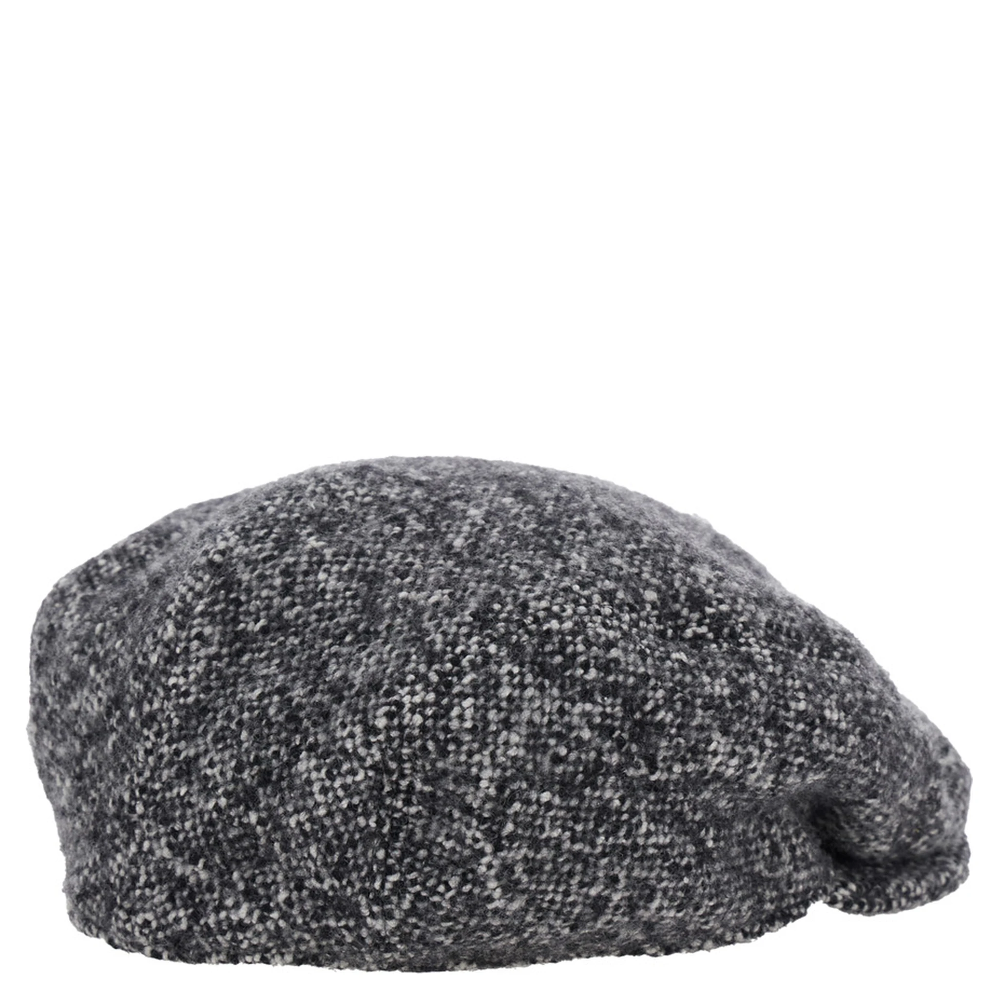 Grey Hat with Short Brim in Wool Blend Man