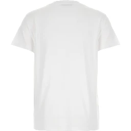 Papaia White Crewneck T-Shirt with Tonal Logo Embroidery on the Front in Cotton Woman