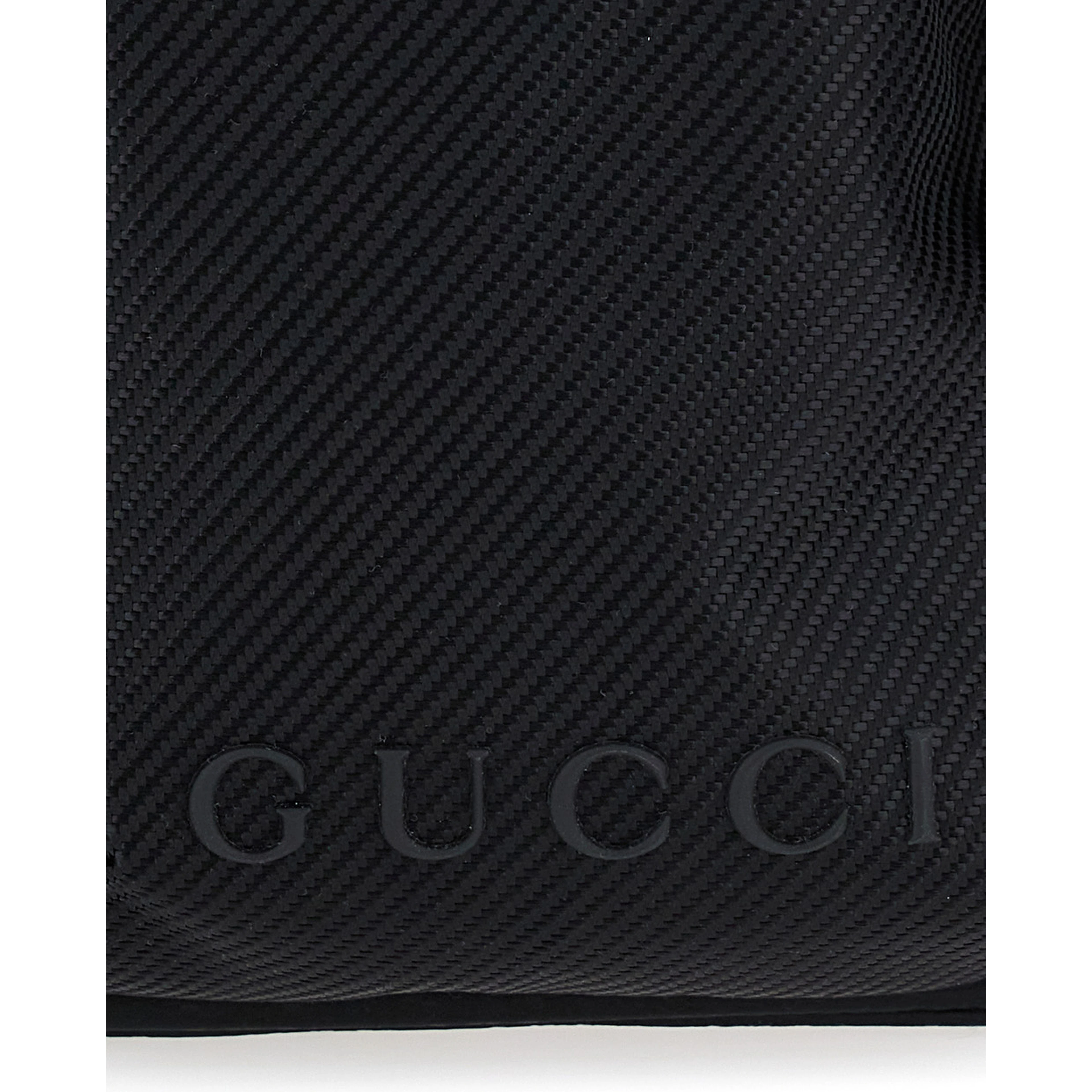 Black Suitcase with Tone-on-Tone GG All-Over Motif in Tech Fabric Man