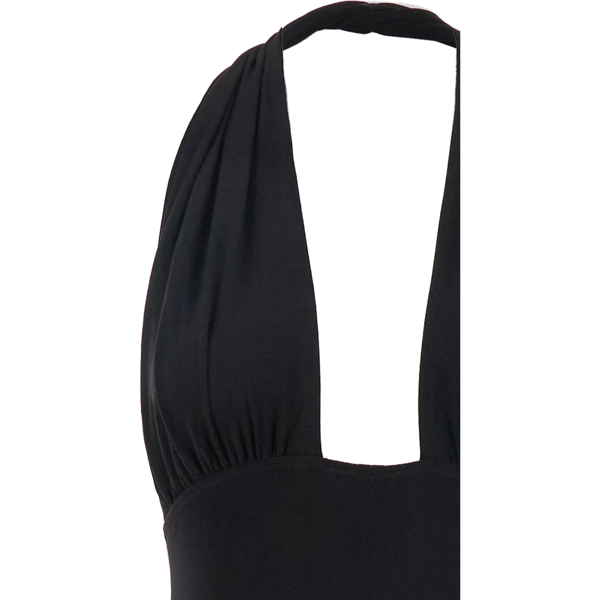 CROSS HALTER STRAIGHT LEG JUMPSUIT