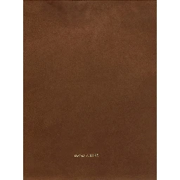 Brown Shoulder Bag with Logo Lettering on the Front in Leather Woman