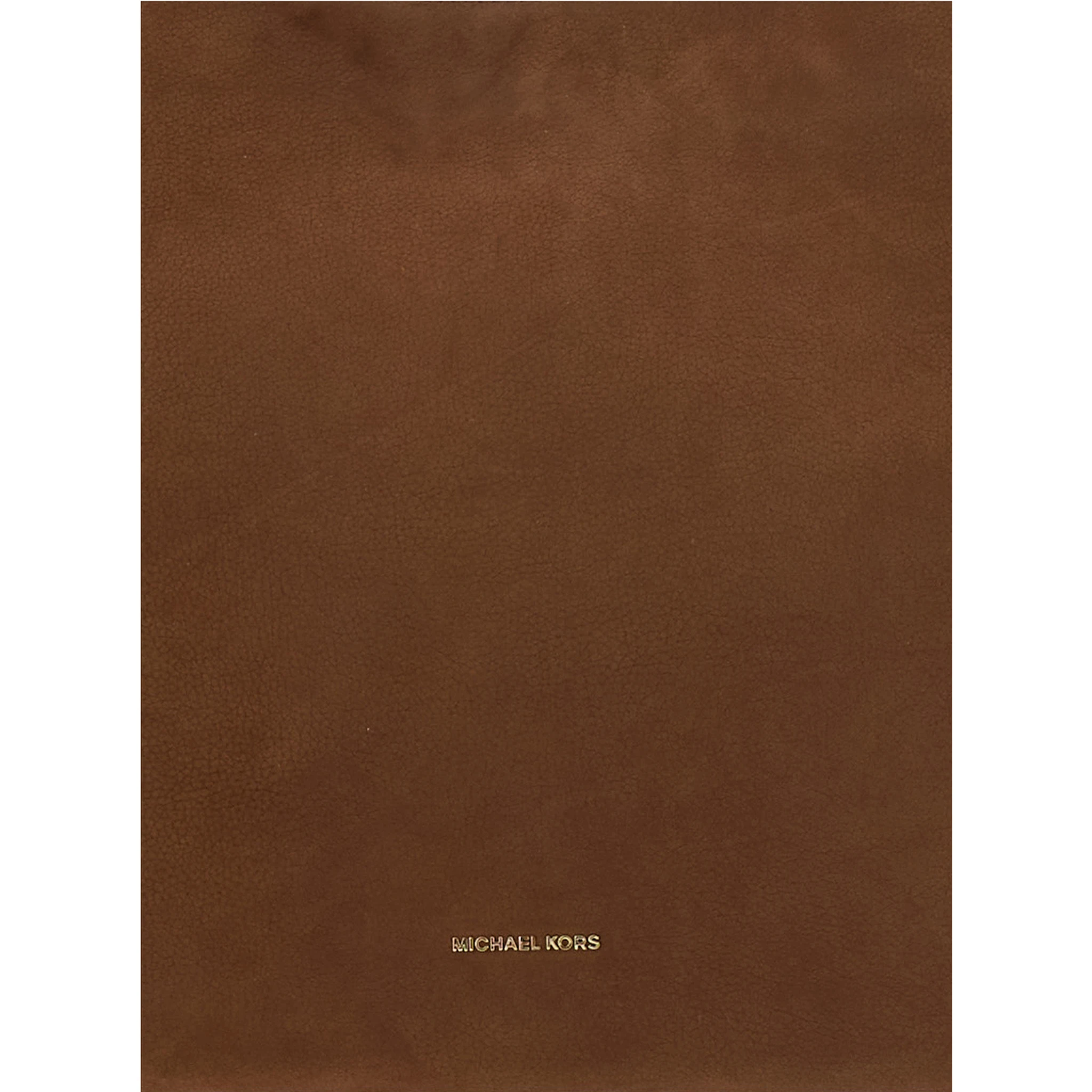 Brown Shoulder Bag with Logo Lettering on the Front in Leather Woman