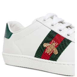 New Ace Leather Sneakers  with Bee Embroidery