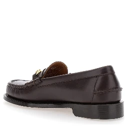 Joe Modena Bordeaux Pull-On Loafers with Horsebit Detail in Leather Man