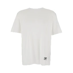 Le T-Shirt Slogan Classique Brown Crewneck T-Shirt with Print on the Front in Cotton Man