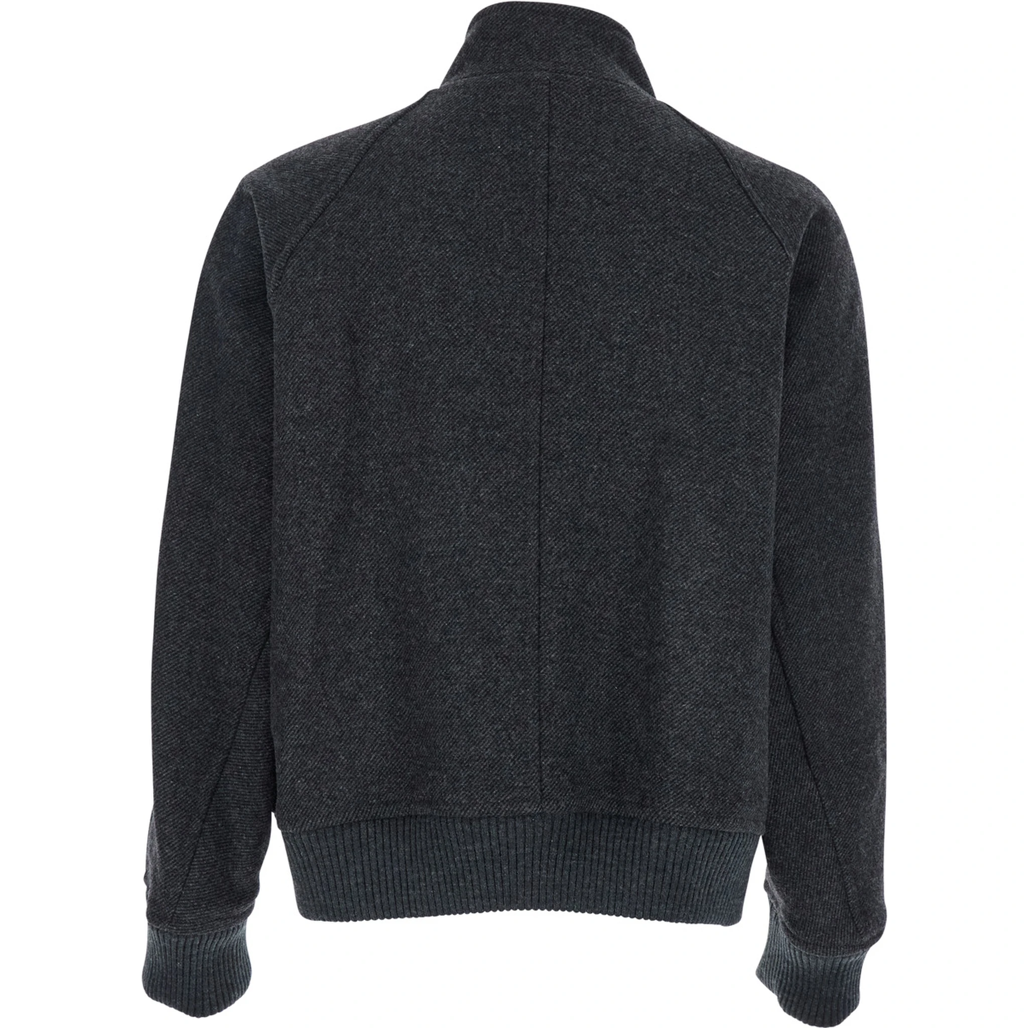 Regards Grey Jacket with Front Zip Closure in Wool Blend Man