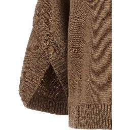 Ampex Brown Crewneck Sweater in Wool and Cashmere Woman