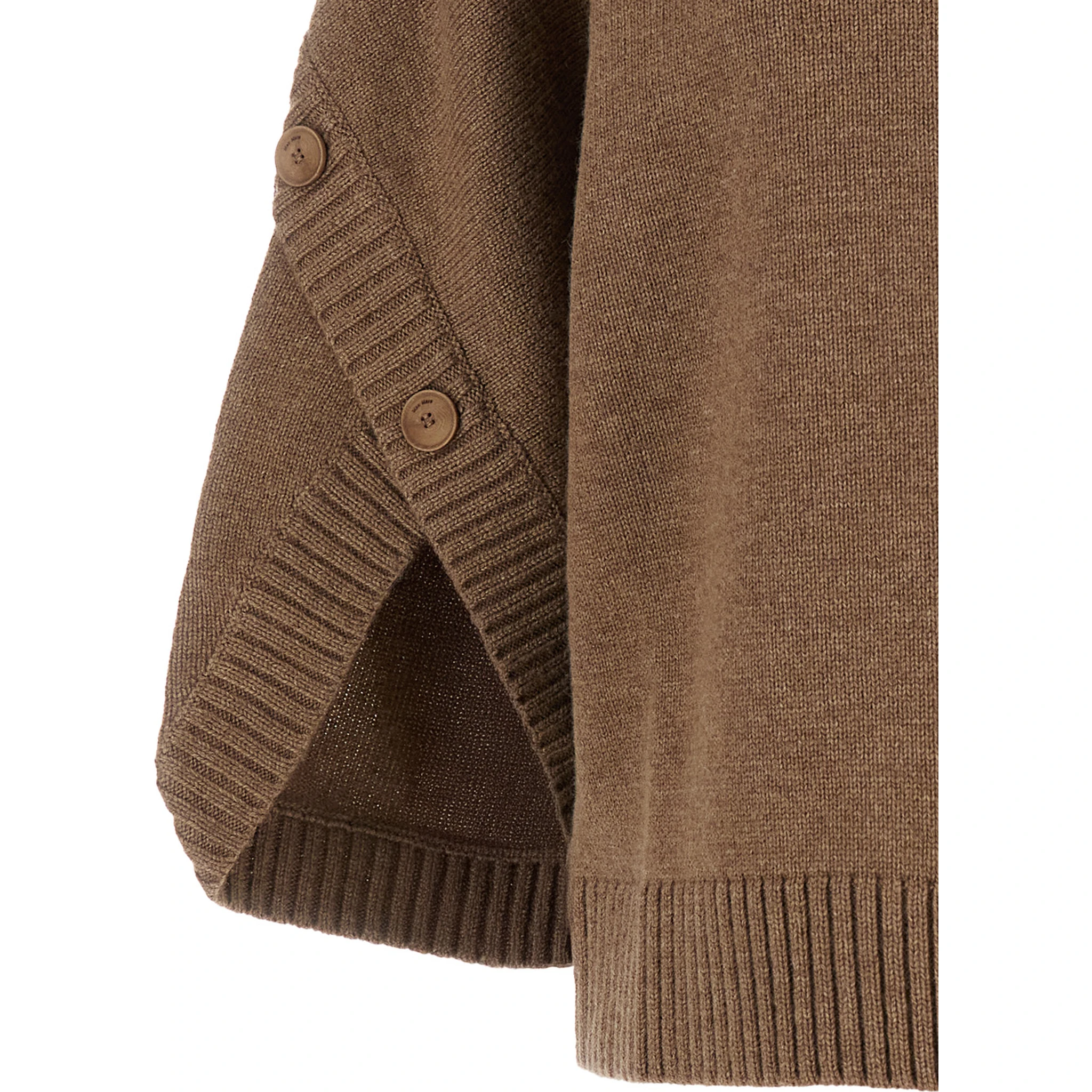 Ampex Brown Crewneck Sweater in Wool and Cashmere Woman