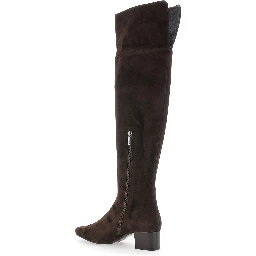 Brigitte Brown Ankle Boots with Side Zip Closure in Suede Woman