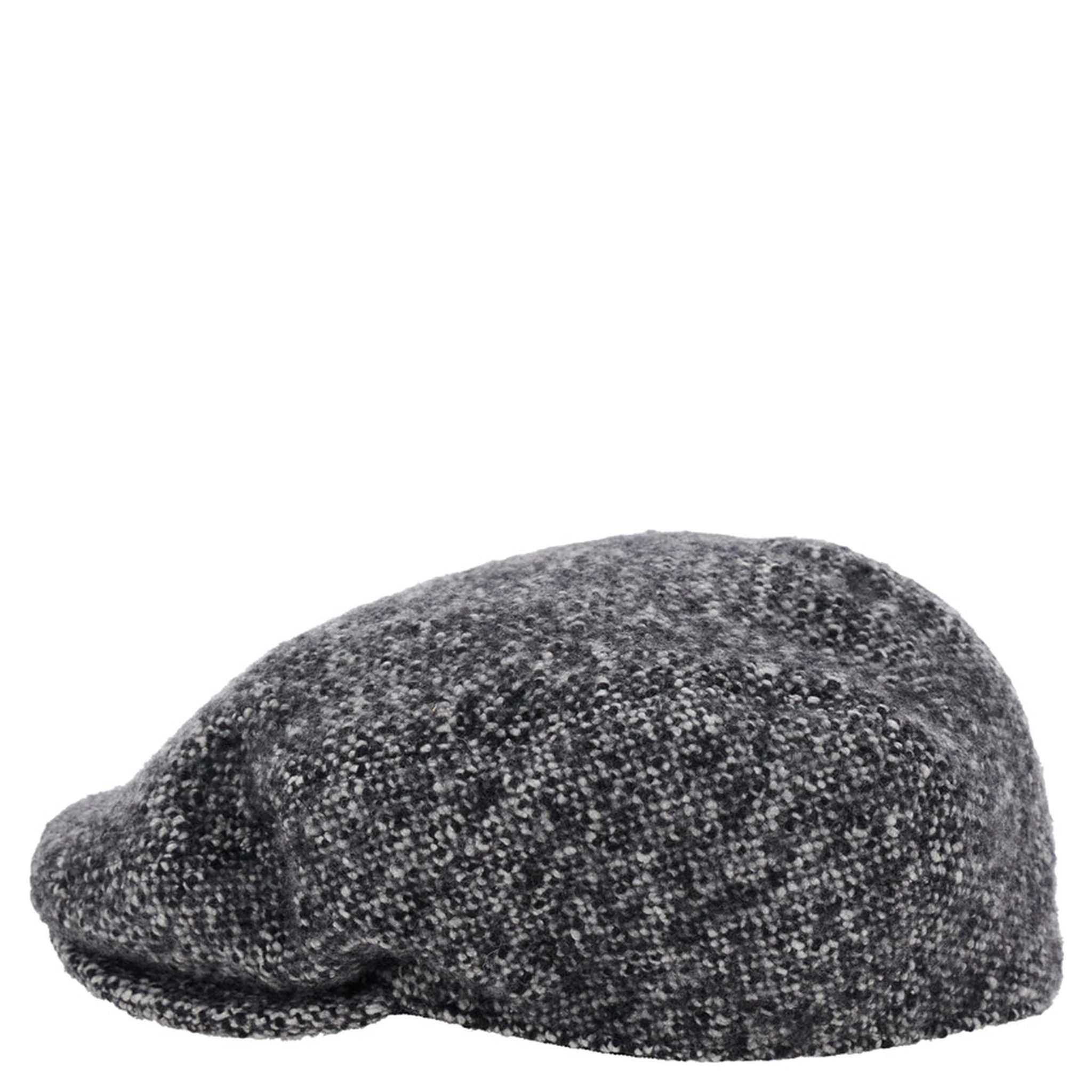 Grey Hat with Short Brim in Wool Blend Man