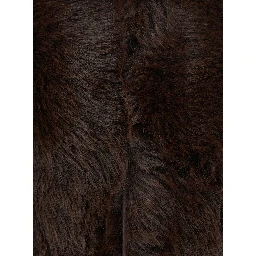 Brown Shearling with Hidden Front Fastening in Faux Fur Woman