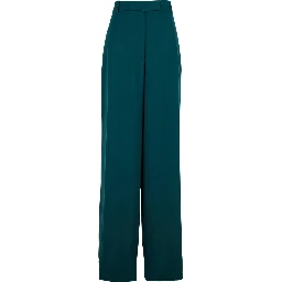 Blue Trousers with Belt Loops in Fabric Woman