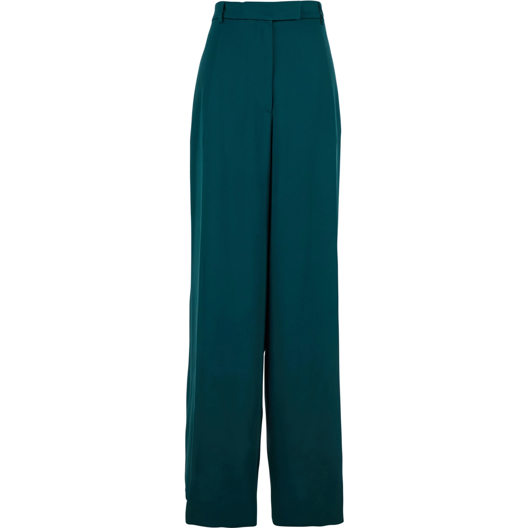 Blue Trousers with Belt Loops in Fabric Woman