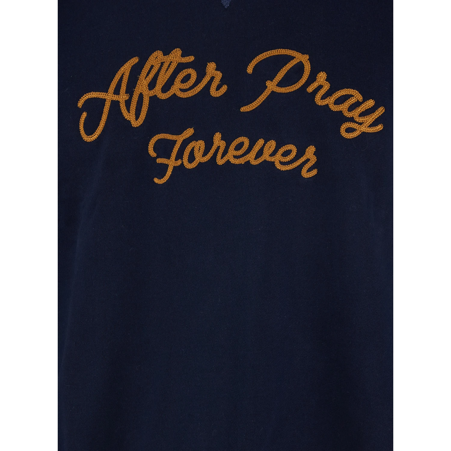 Forever Blue Sweatshirt with Logo Lettering on the Front and Dropped Shoulders in Cotton Man