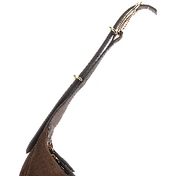 Brown Shoulder Bag with Top Handle in Suede Woman