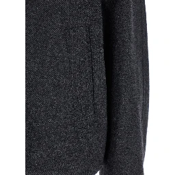 Regards Grey Jacket with Front Zip Closure in Wool Blend Man