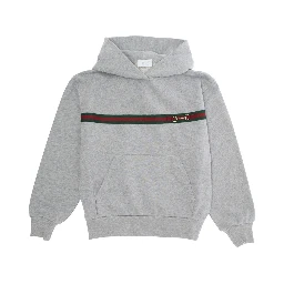 Grey Sweatshirt with Web Detail on the Front in Cotton Boy