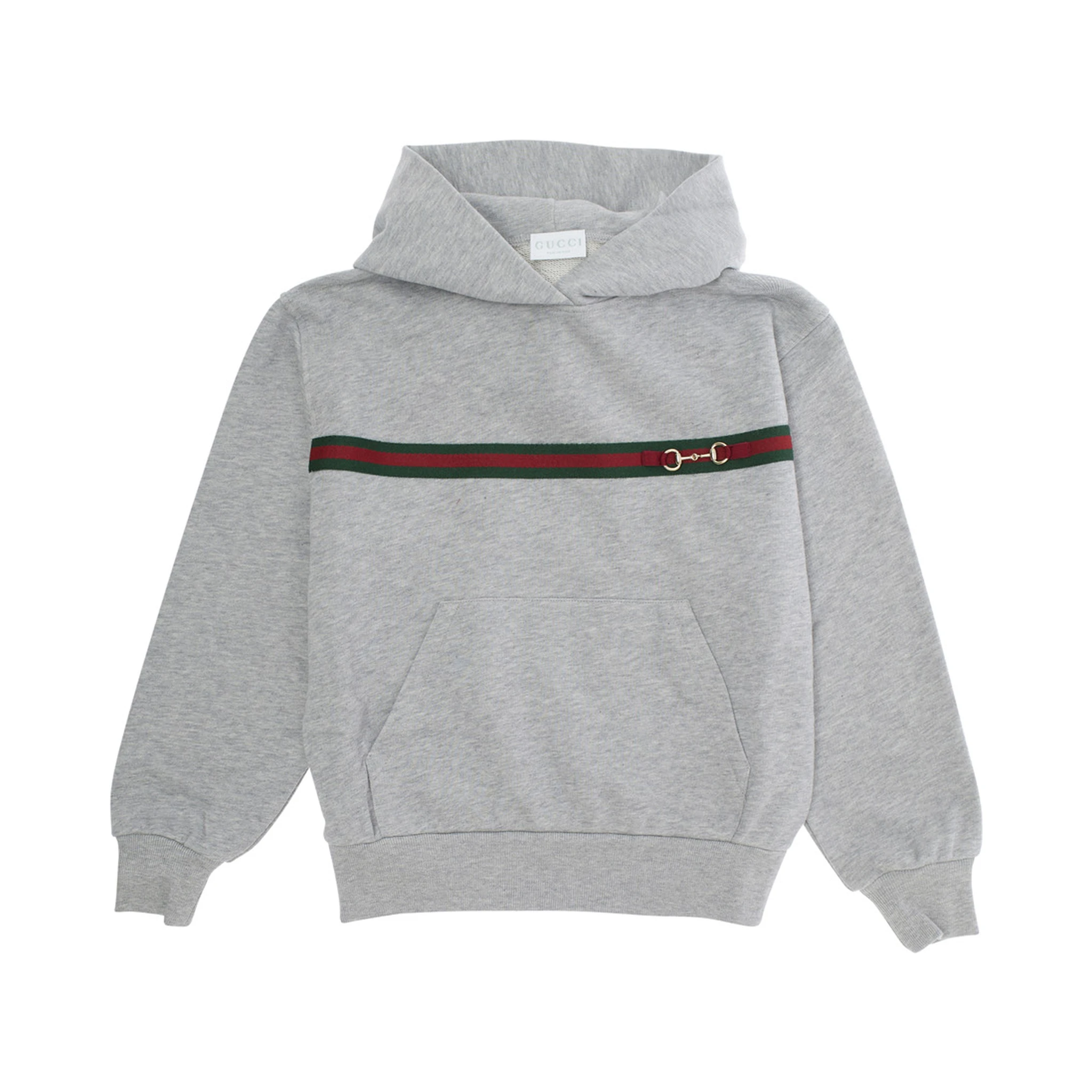 Grey Sweatshirt with Web Detail on the Front in Cotton Boy
