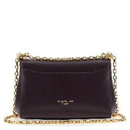 Marlene Violet Shoulder Bag with Twist Lock in Leather Woman