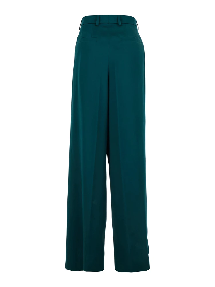 Blue Trousers with Belt Loops in Fabric Woman alternative