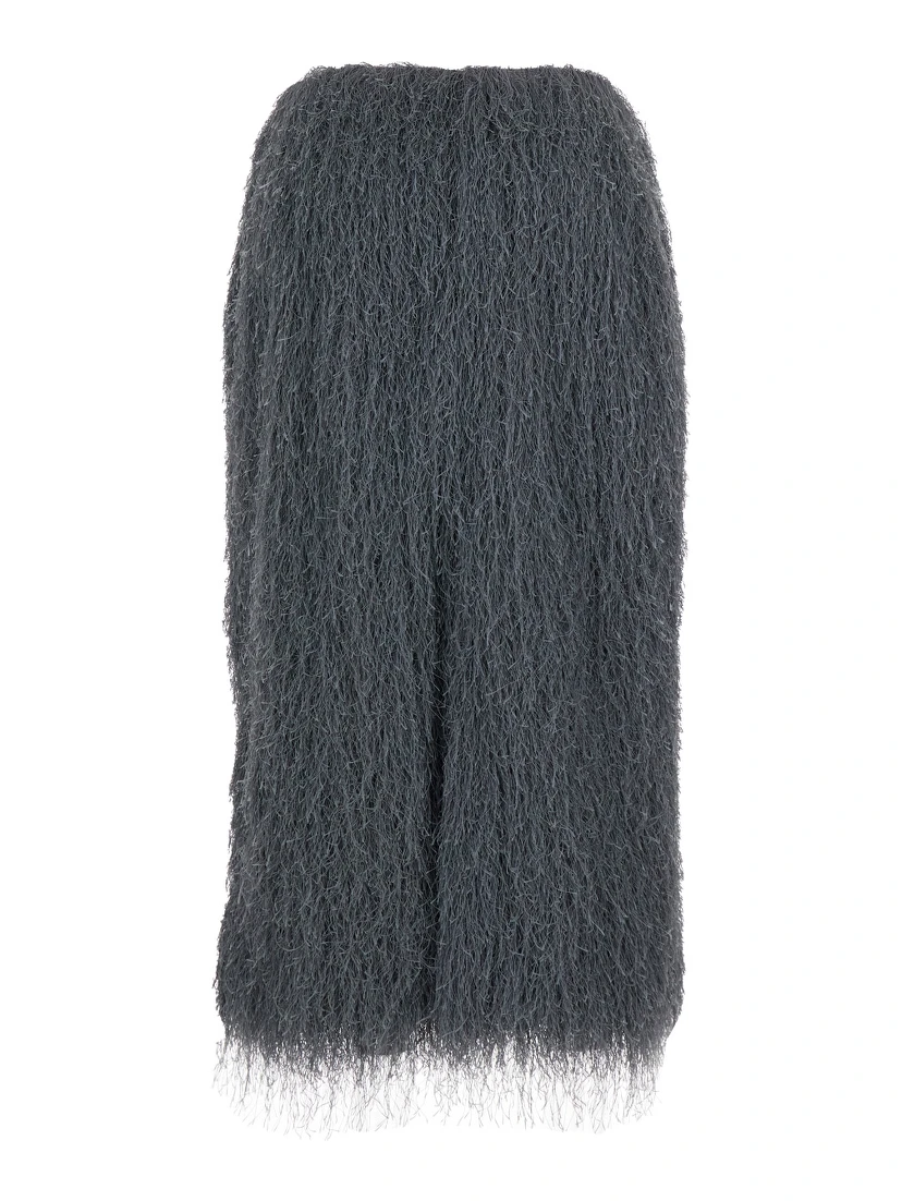 Sokna Tris Grey Skirt with Brushed Effect in Tech Fabric Woman