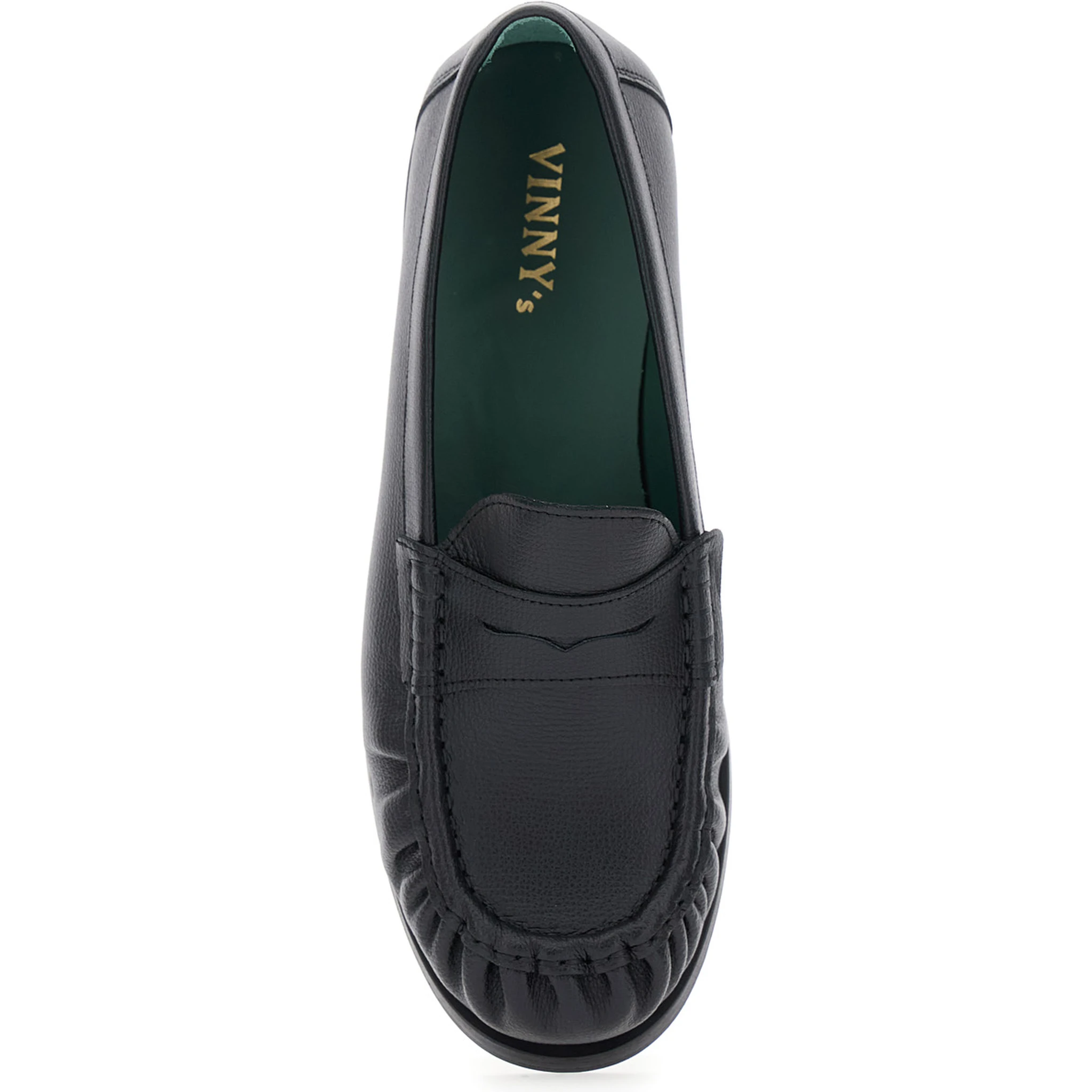 Ogee Black Loafers with Almond Toe in Grained Leather Man