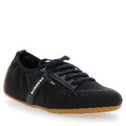 Black Sneaker with Logo Lettering on the Side in Fabric Woman