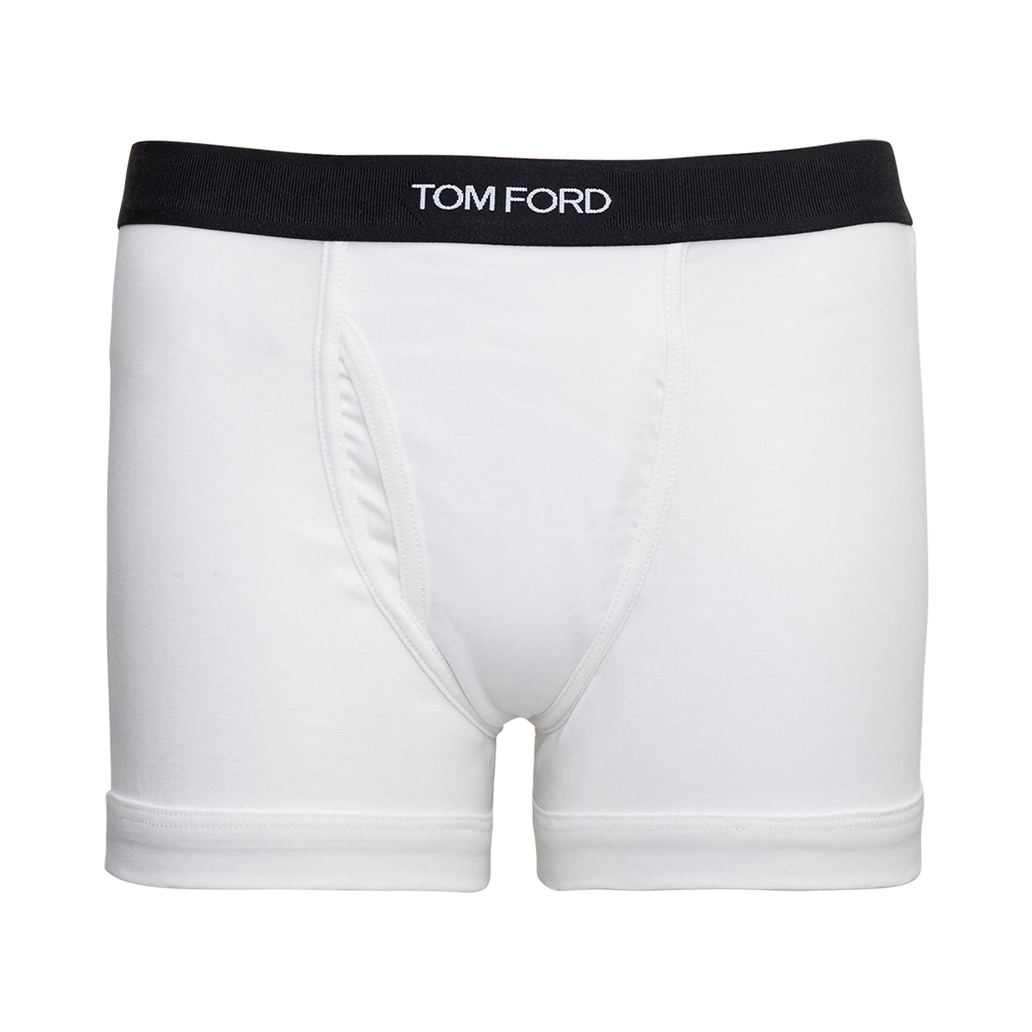 White Boxer Shorts with Elastic Waist with Logo Lettering in Cotton Man
